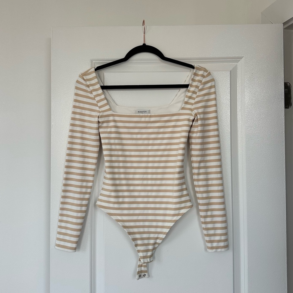 Aritzia striped bodysuit